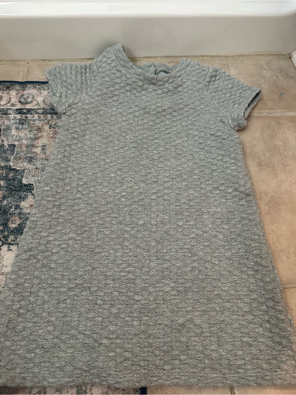 BabyGAP Light Heather Gray Textured A-Line Dress